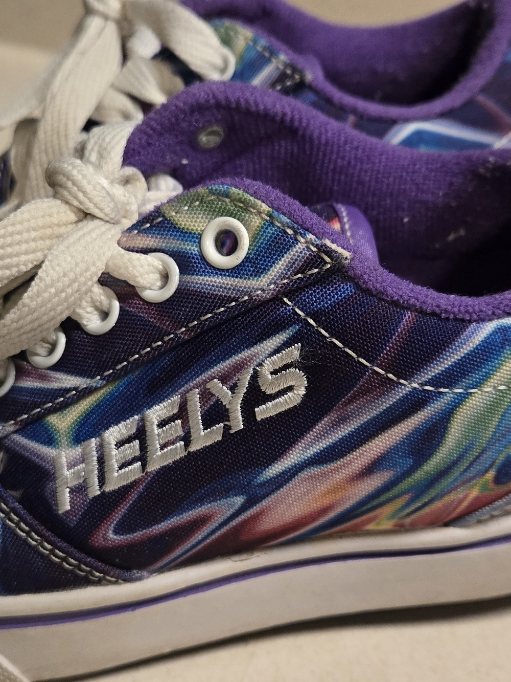 Heelys Kids' Purple Multi Swirl Lace-Up Sneakers
